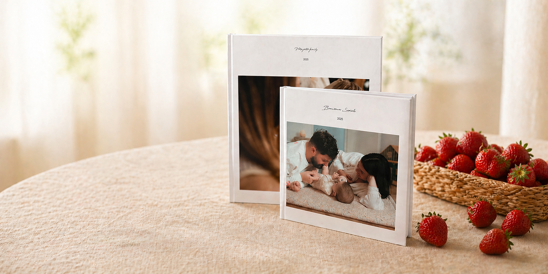 Albums photo de qualité avec souvenirs familiaux